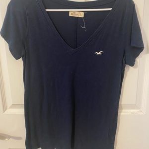 Hollister Navy V-neck